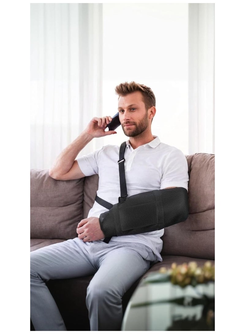 Mesh Arm Sling with Waist Strap - Breathable Shoulder Immobilizer for Shoulder, Arm, Wrist, and Elbow Injuries - Suitable for Men and Women, Left or Right - Image 3